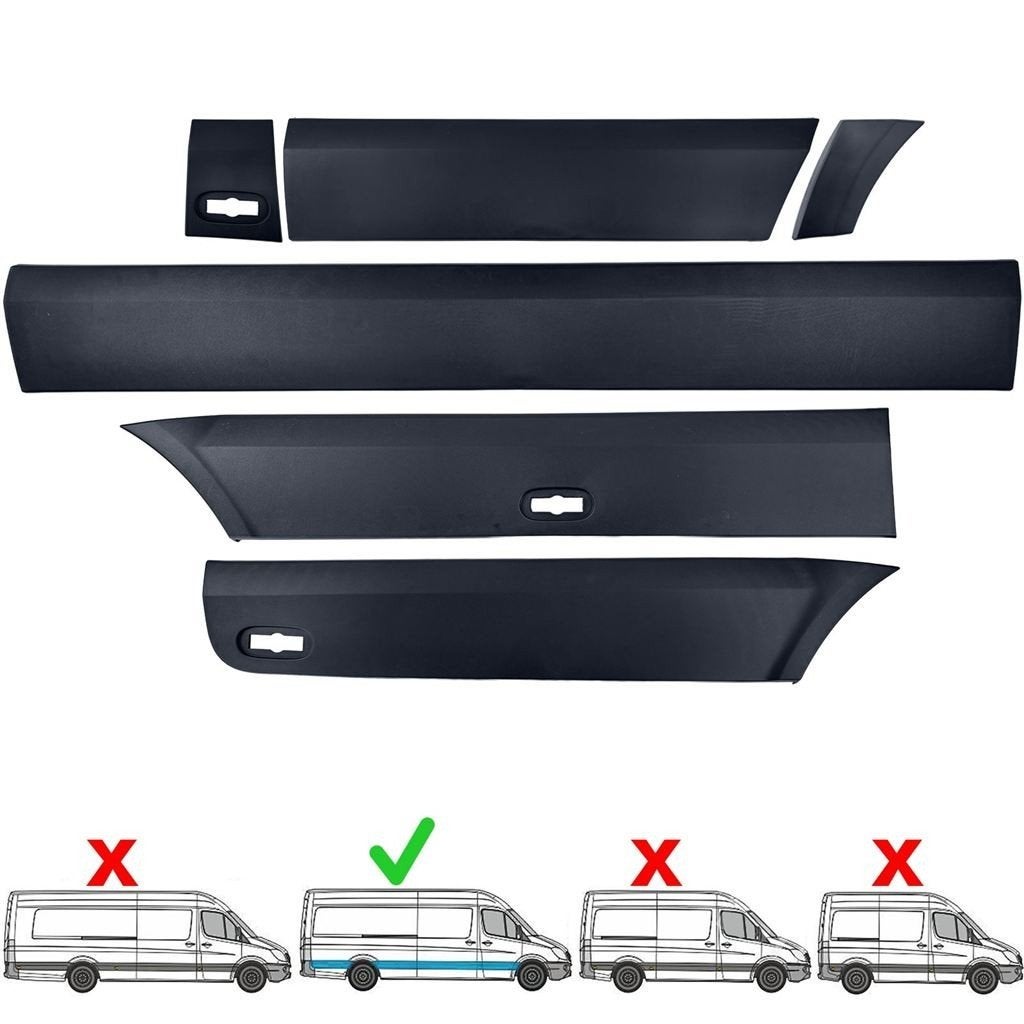 Set Sierlijsten Bumperlijsten Rechts Mercedes Sprinter W906, Auto diversen, Tuning en Styling, Verzenden, Automotive Parts, A.parts@hotmail.nl