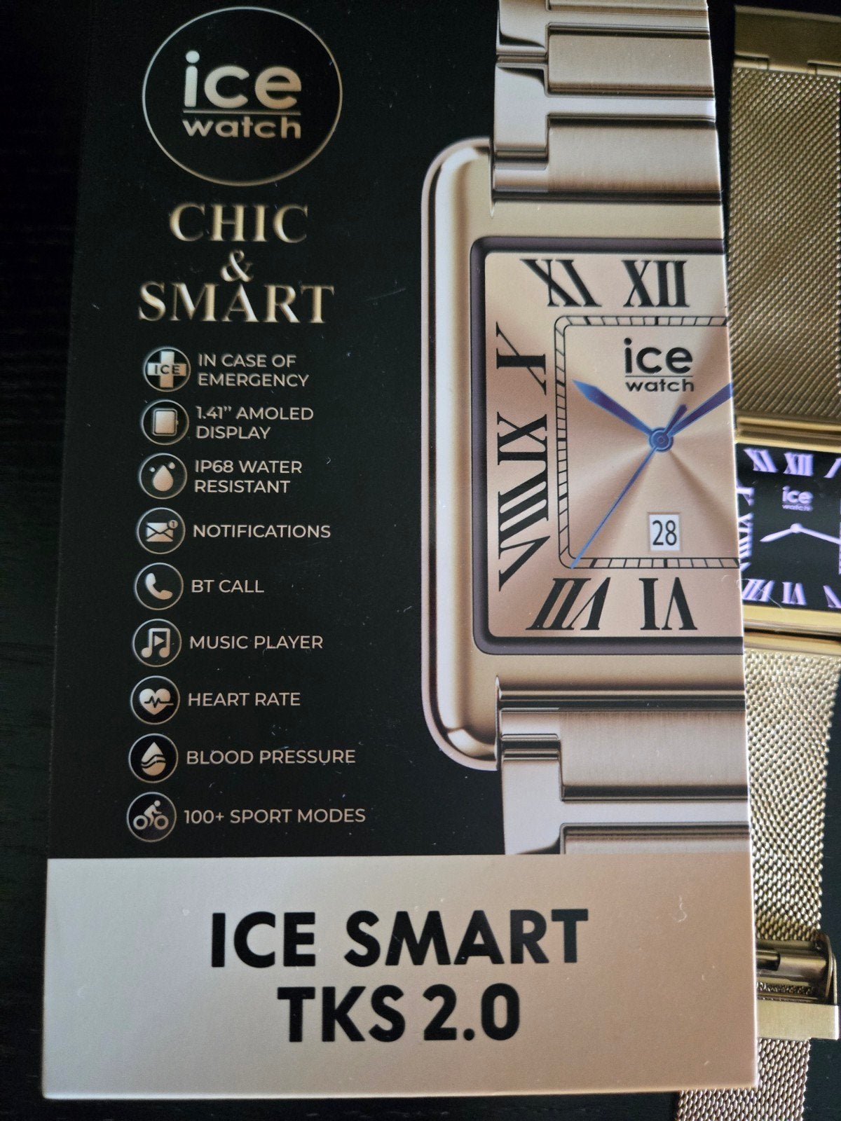 Nieuwe Ice Watch TKS 2.0 Gold, Calorieverbanding, Ice Watch, Geel, Nieuw