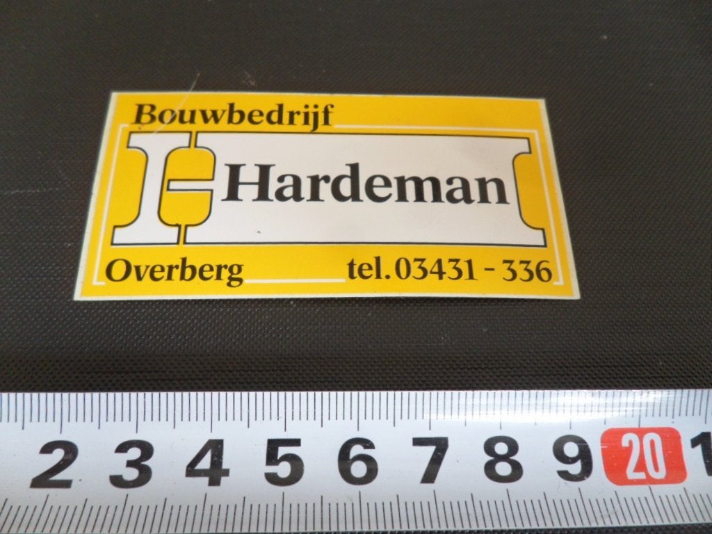sticker overberg bouwbedrijf hardeman, Ophalen, Zo goed als nieuw