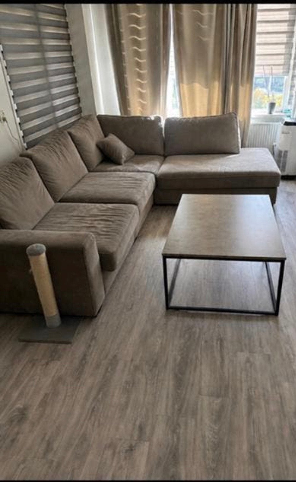 Hoekbank te koop wegens verhuizing, Ophalen, Gebruikt, Vierpersoons of meer