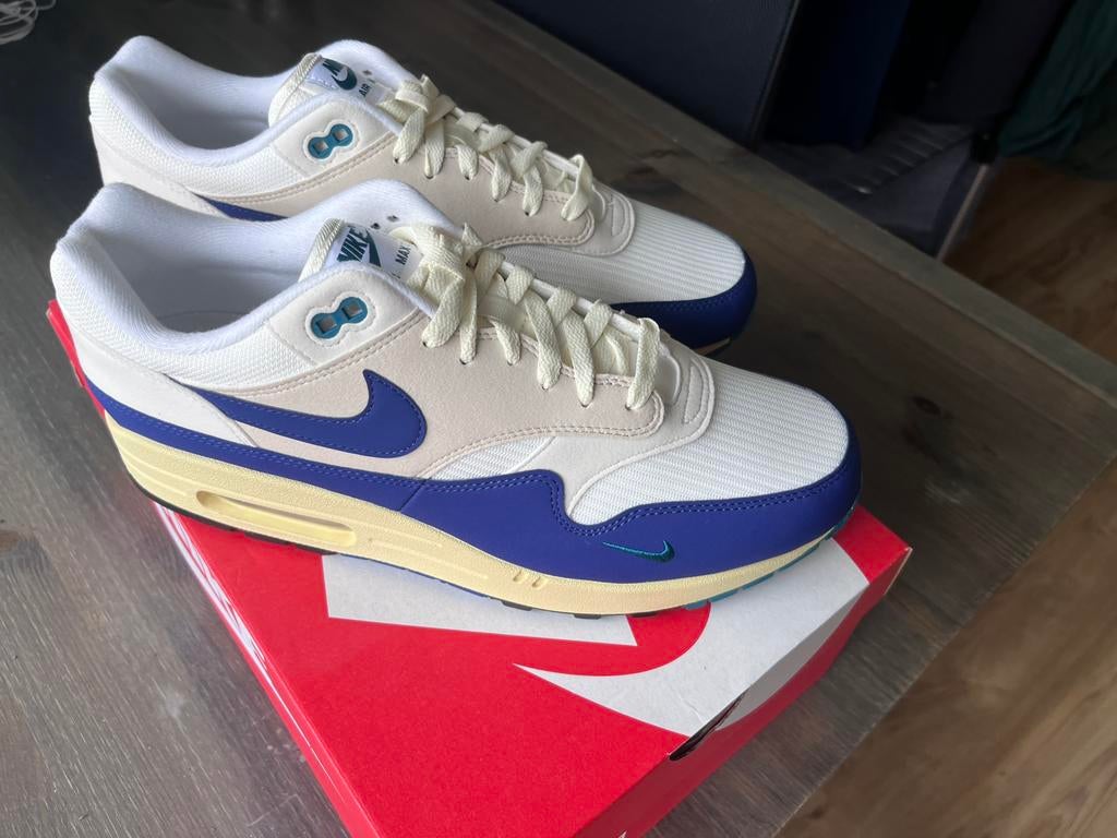 Nike Air Max 1 Athletic Department Deep Royal Blue, Blauw, Nieuw, Ophalen of Verzenden, Sneakers of Gympen