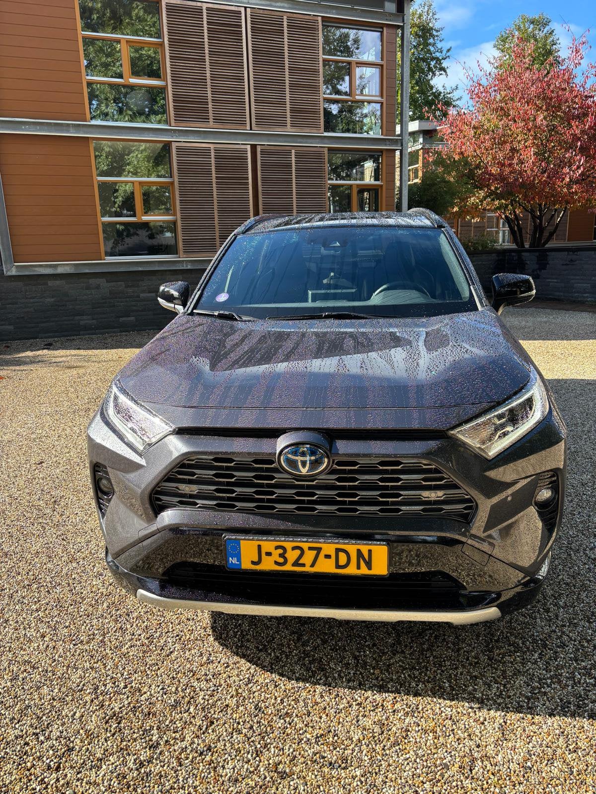 Toyota Rav4 2.5 Hybrid 222pk CVT AWD 2019 Grijs, Auto's, Automaat, Dealer onderhouden, Zwart, 4 cilinders