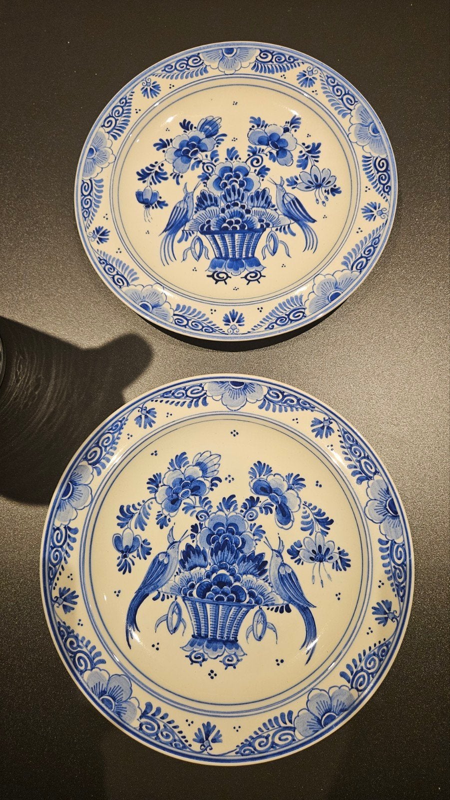 Set van 2 Vintage Delft Blauw Wandborden - H. Eckmann, Antiek en Kunst, Ophalen of Verzenden
