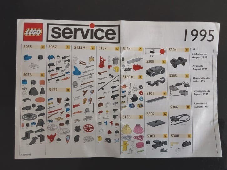 lego service catalogus 1995, Ophalen of Verzenden, Gebruikt, Overige typen, Lego