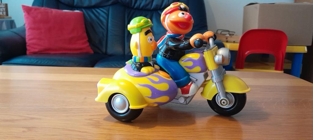 Fisher Price Ernie en Bert met motor en zijspan, Ophalen of Verzenden, Gebruikt, Jongen of Meisje