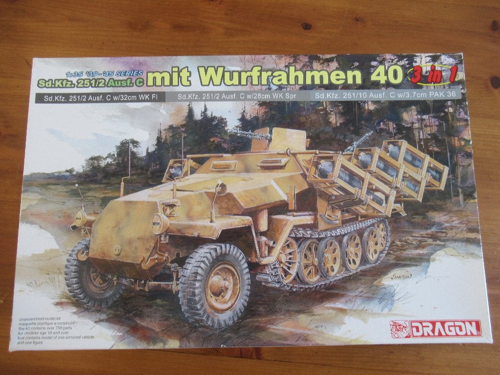 Sd.Kfz.251/2 ausf.C mit Wurfrahmen 40 (Dragon 1/35) 3in1, Overige merken, 1:32 tot 1:50, Overige typen, Ophalen of Verzenden