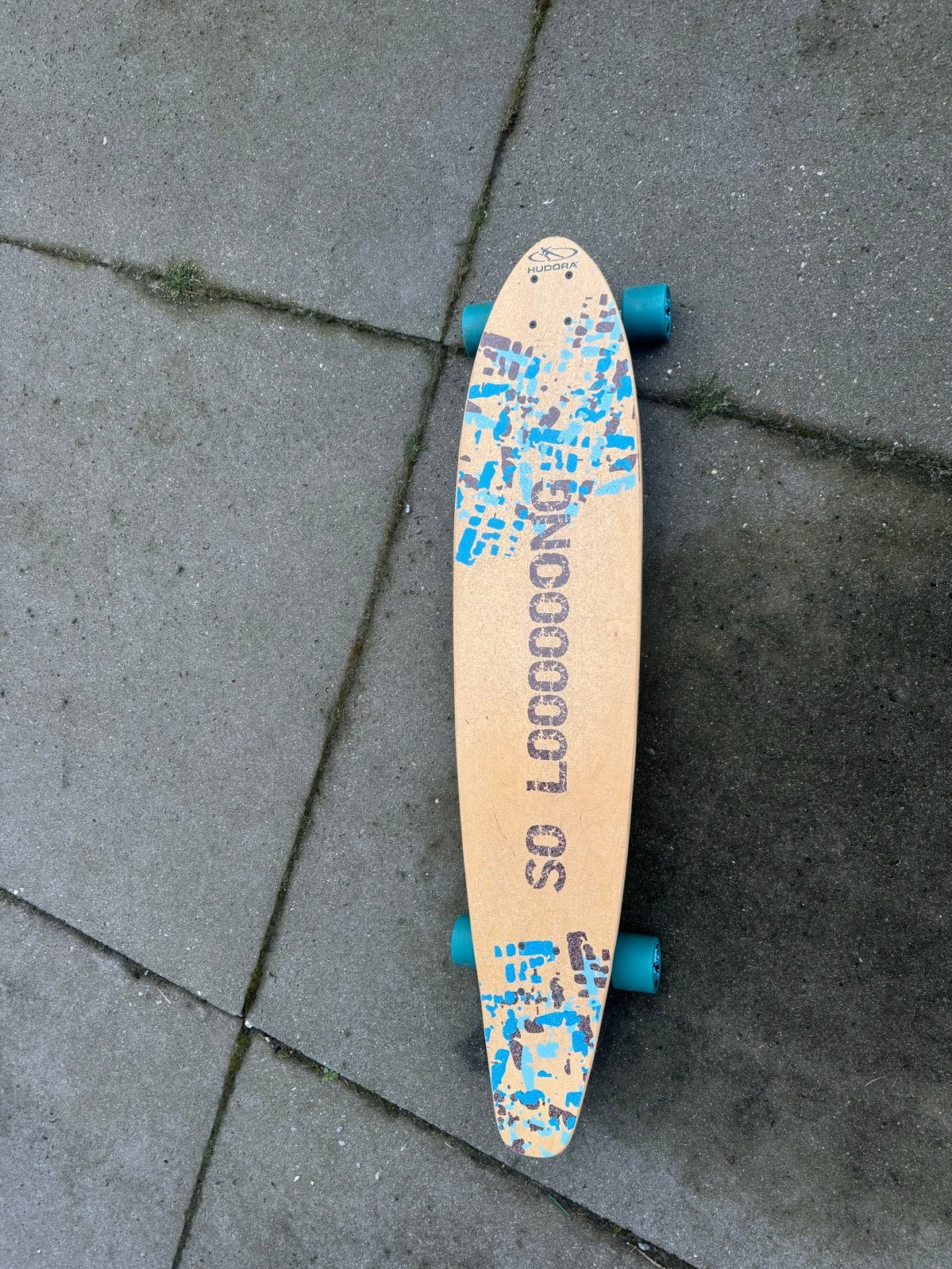 Longboard Hudora 'So Looooong' - Zo goed als nieuw, Sport en Fitness, Skateboarden, Ophalen of Verzenden, Zo goed als nieuw, Skateboard