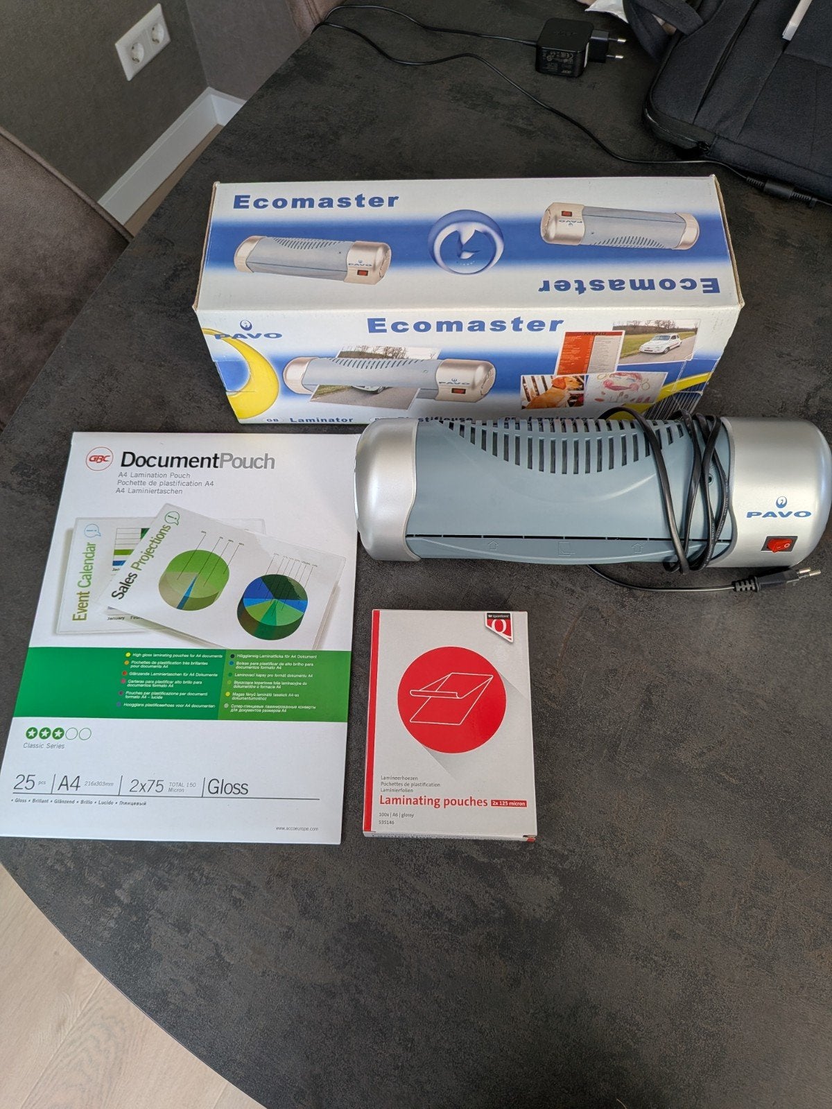 Pavo Ecomaster lamineerapparaat met lamineerhoezen, Diversen, Ophalen