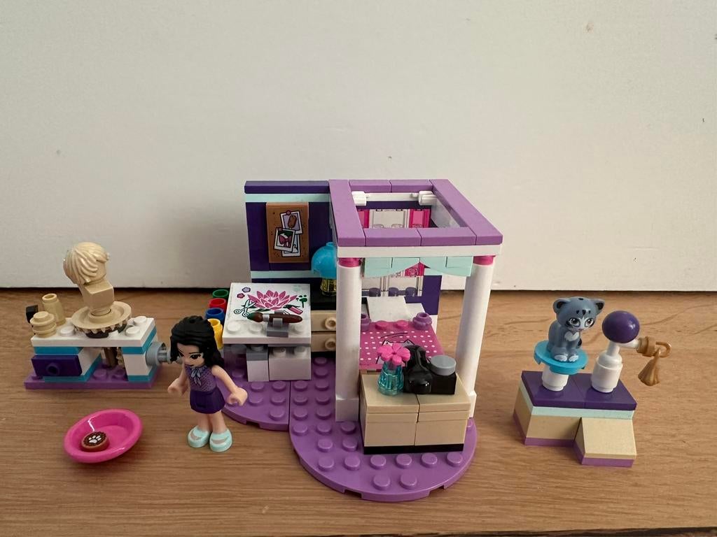 Lego Friends Emma’s slaapkamer compleet - 41342, Ophalen of Verzenden, Zo goed als nieuw, Complete set, Lego