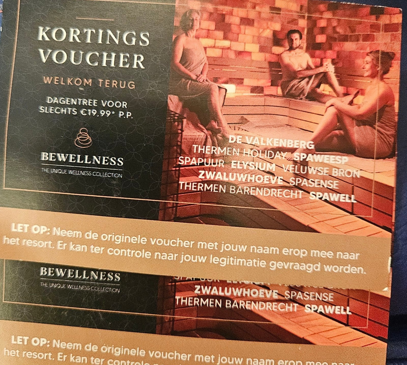 BEWELLNESS sauna kortingsbon Elysium VeluwseBron Zwaluwhoeve, Drie personen of meer, Kortingsbon, Spa of Sauna