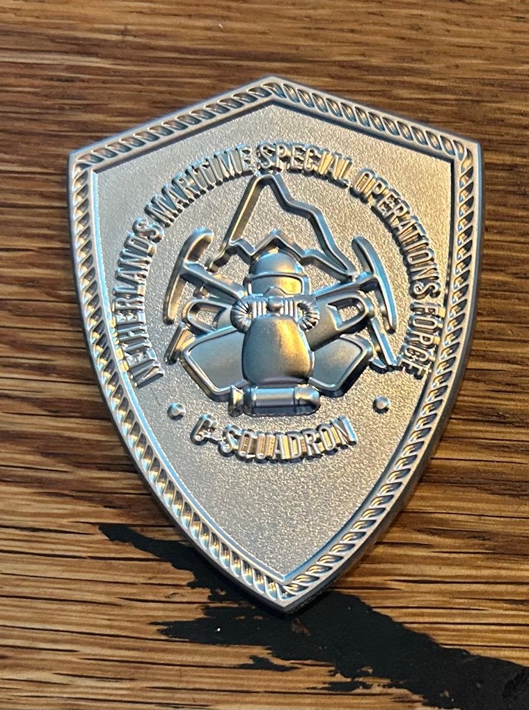 Coin MARSOF korps mariniers C-Squadron, Verzenden, Marine, Nederland, Embleem of Badge