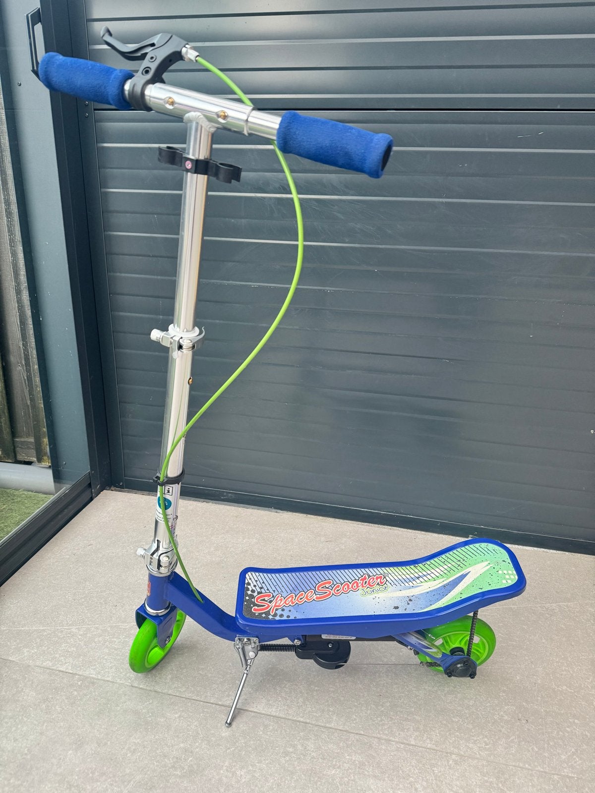 Space Scooter Junior - Blauw/Groen Step met Kettingaandrijvi, Ophalen of Verzenden, Nieuw, Overige typen
