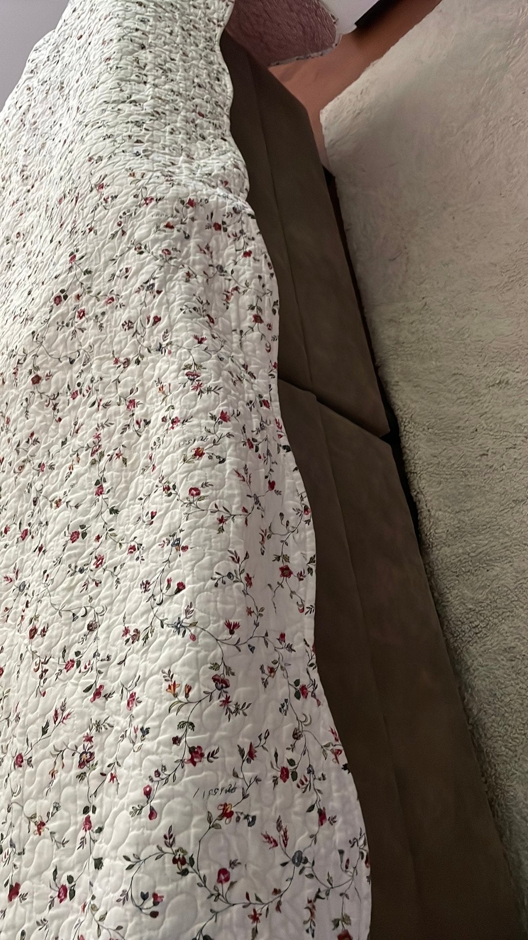 Crème Sprei met rode bloemetjes creme 175 x 2.75 cm ikea, Ophalen, Overige kleuren, Overige maten, Overige typen