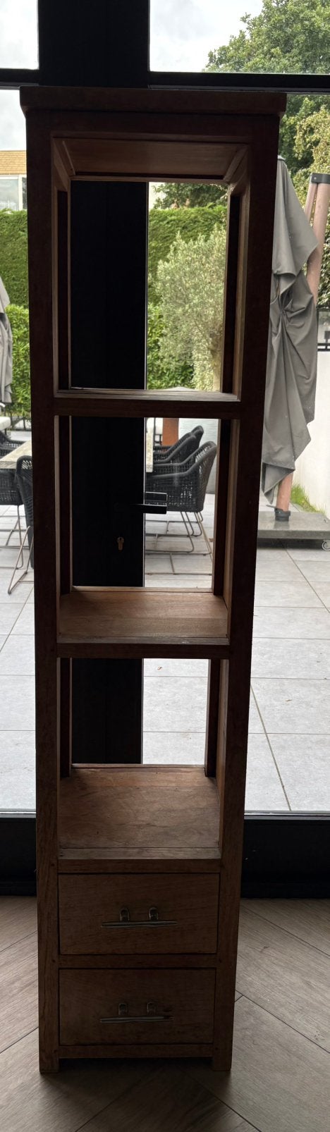 Massief teak houten badkamerkast, Huis en Inrichting, Ophalen, (Half)hoge kast, Minder dan 50 cm, Gebruikt