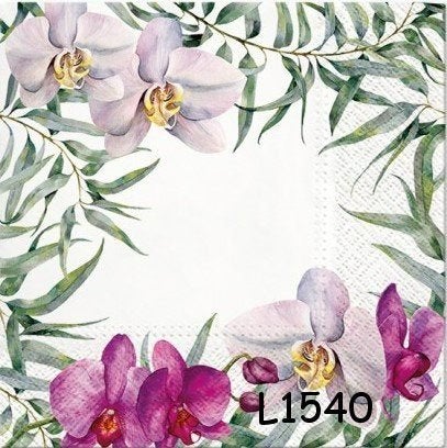 Servetten decoupage/bullet journal * orchideeën L1540, Hobby en Vrije tijd, Verzenden, Nieuw