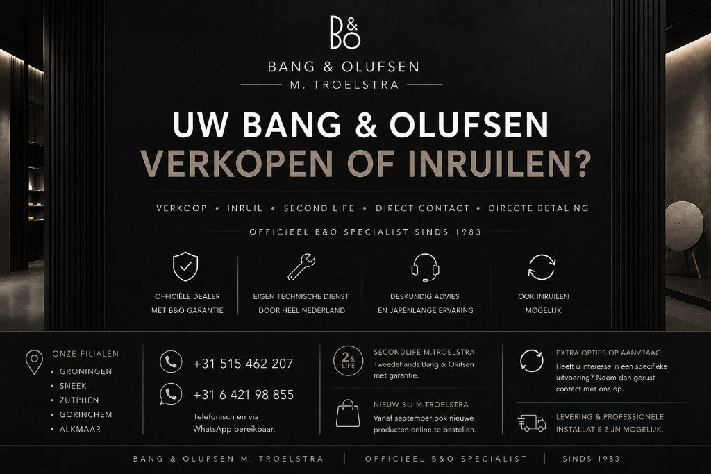 Bang & Olufsen inruilen of verkopen | M. Troelstra, Overige merken, Bang & Olufsen, Nieuw, Ophalen of Verzenden