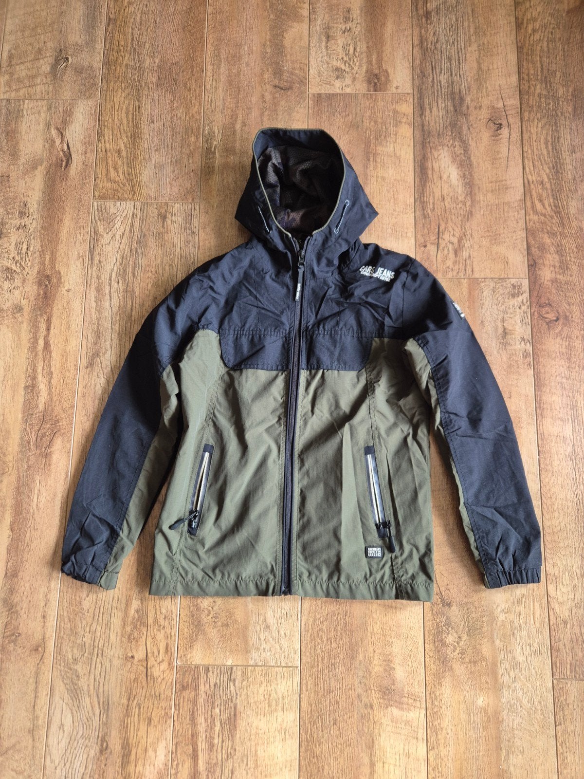 Groen/zwarte jongens jas van Cars Jeans maat 152, Kinderen en Baby's, Kinderkleding | Maat 152, Garcia Jeans, Ophalen of Verzenden