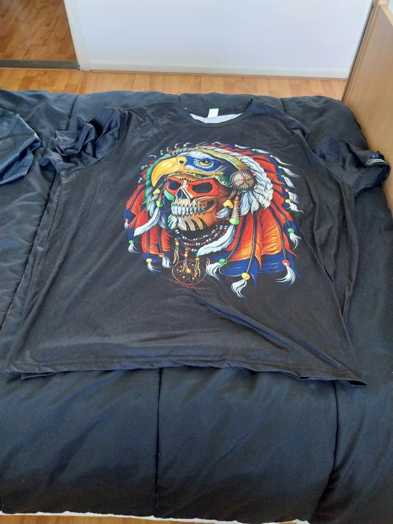 Heren 4x T-shirts met opvallende prints (3 stuks), Kleding | Heren, T-shirts, Ophalen, Onbekend, Zwart, Maat 56/58 (XL)