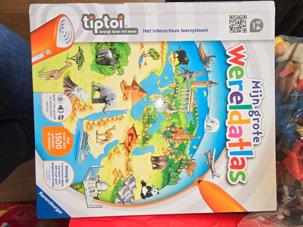 Tiptoi Mijn Grote Wereldatlas - Interactief Leersysteem, Ophalen of Verzenden, Zo goed als nieuw, Taal en Lezen, Met geluid