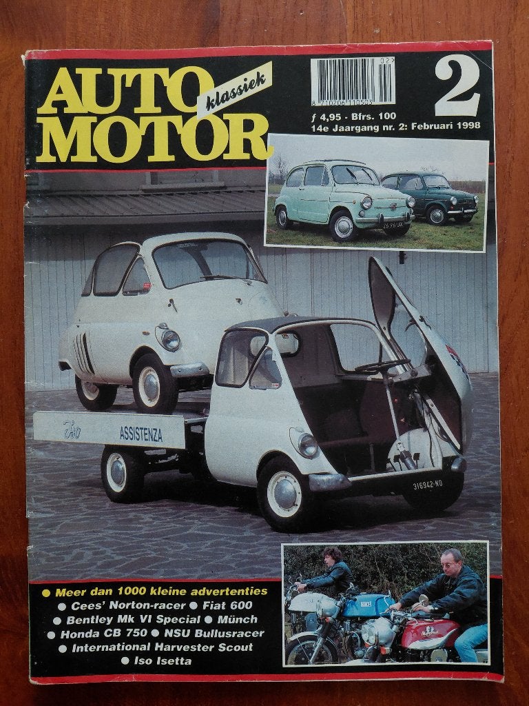 Auto Motor Klassiek 2 1998 Fiat 600, Iso Isetta, Münch, Ophalen of Verzenden, Zo goed als nieuw, Overige merken