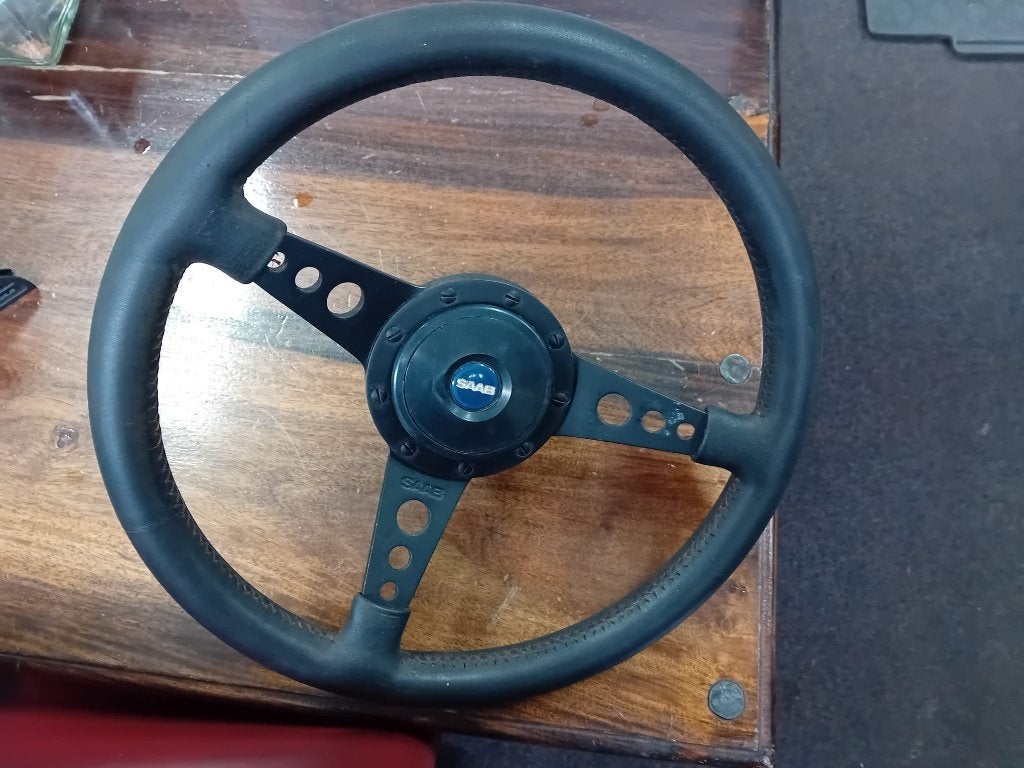 Stuurwiel Saab 99/900 classic leder., Ophalen of Verzenden, Gebruikt