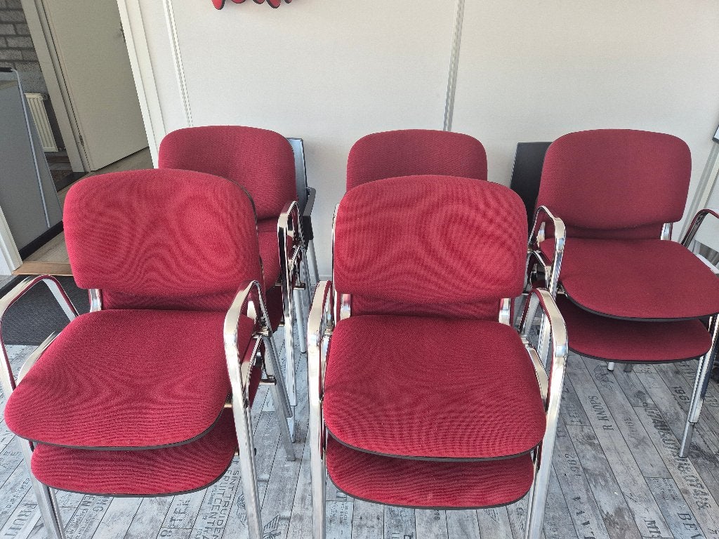 10 stuks Vergaderstoelen type Nelson, Ophalen, Gebruikt, Metaal, Vijf, Zes of meer stoelen