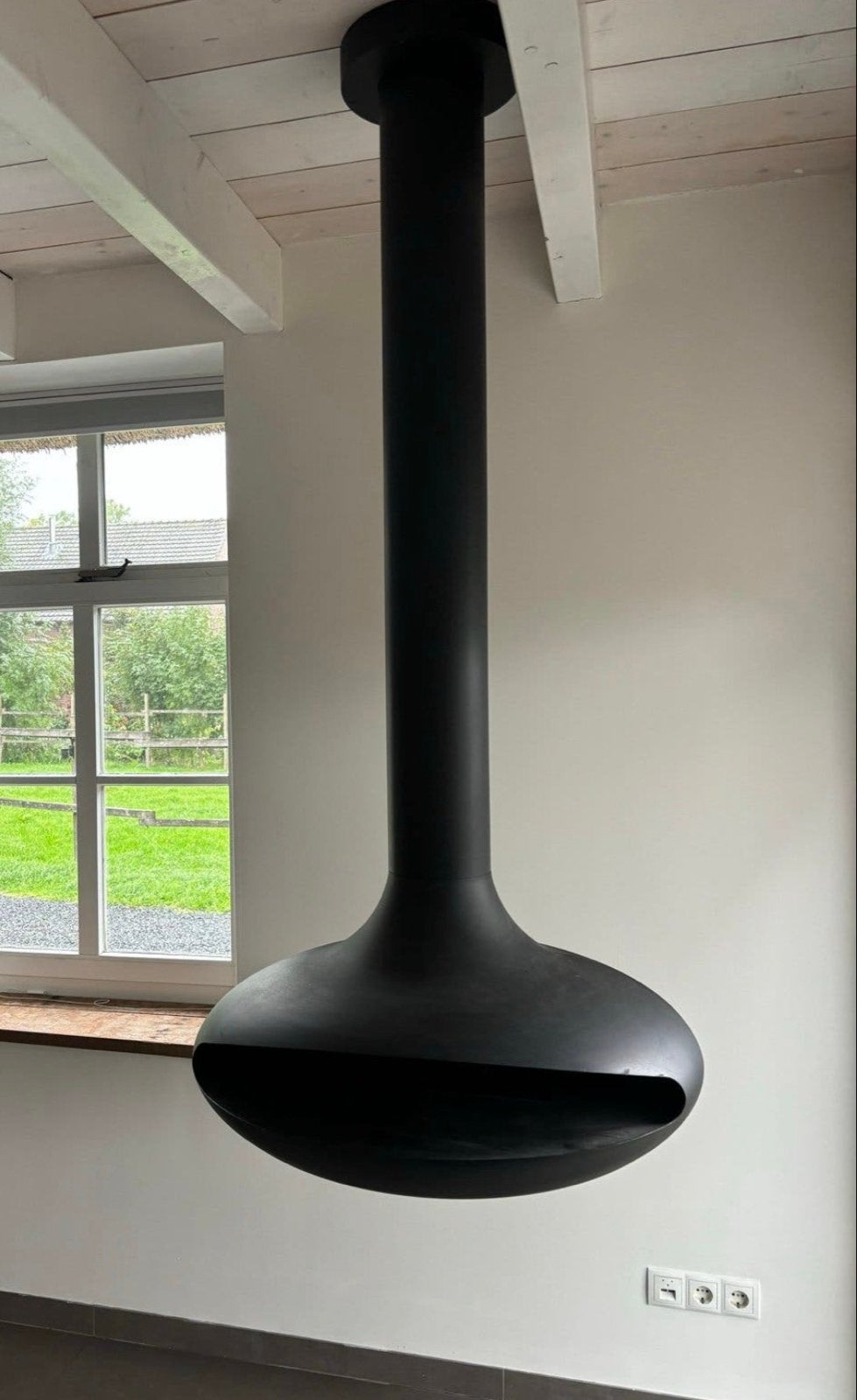 Exclusieve Vrijhangende Bio-ethanol Designhaard Matzwart, Overige brandstoffen, Ophalen of Verzenden, Zo goed als nieuw, Hangend