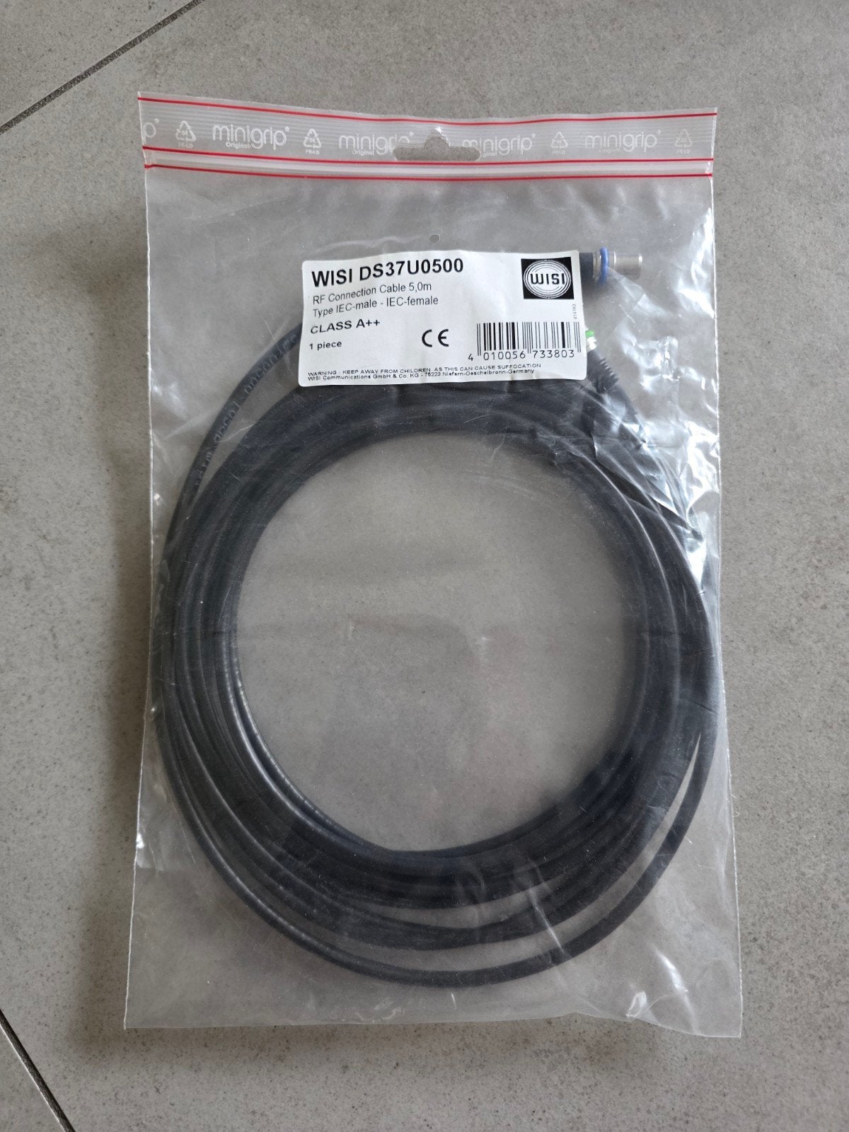 WISI COAX RF Verbindingskabel 5m IEC-male naar IEC-femal, Ophalen, Nieuw, 2 tot 5 meter, Tv-kabel