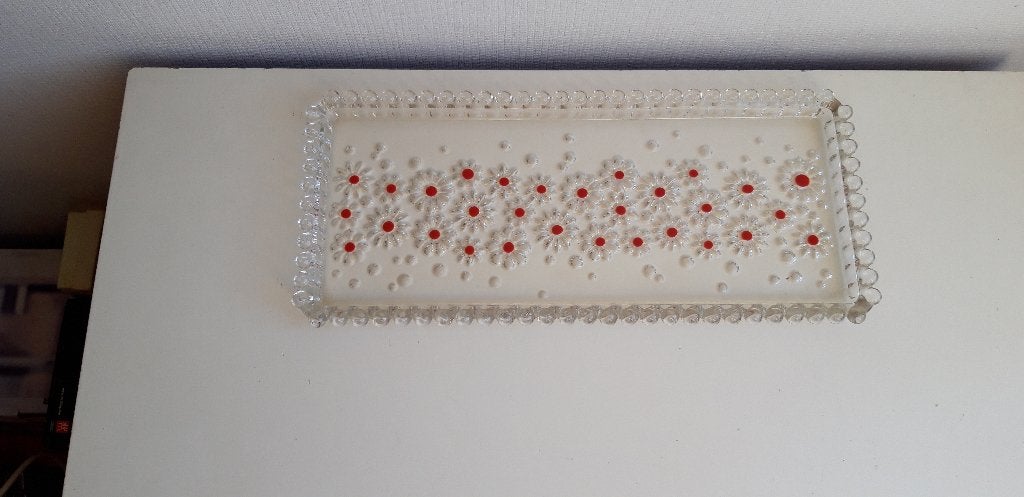 Zware glazen cakeschaal, Ophalen of Verzenden