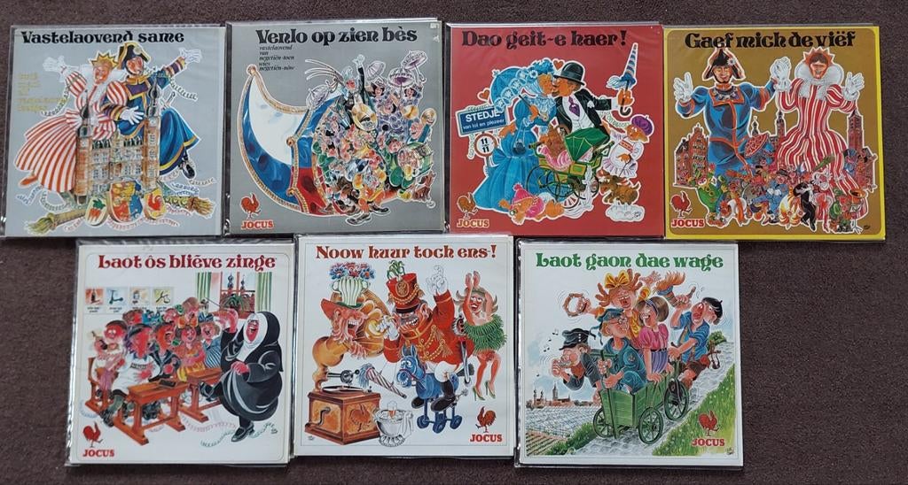 Jocus Vastelaovend lp's 7 Stuks, Inclusief binnenhoes, Ophalen of Verzenden, Gebruikt, 12 inch