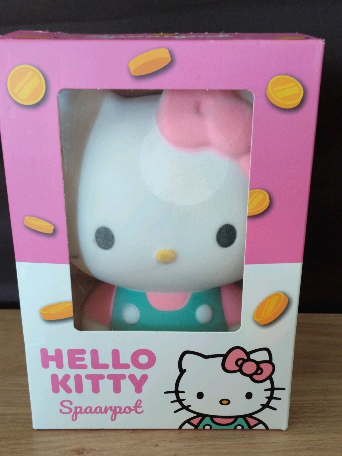 Nieuw Hello Kitty flock spaarpot - Nieuw in doos, Verzenden, Nieuw, Kunststof, Strip- of Tekenfilmfiguur