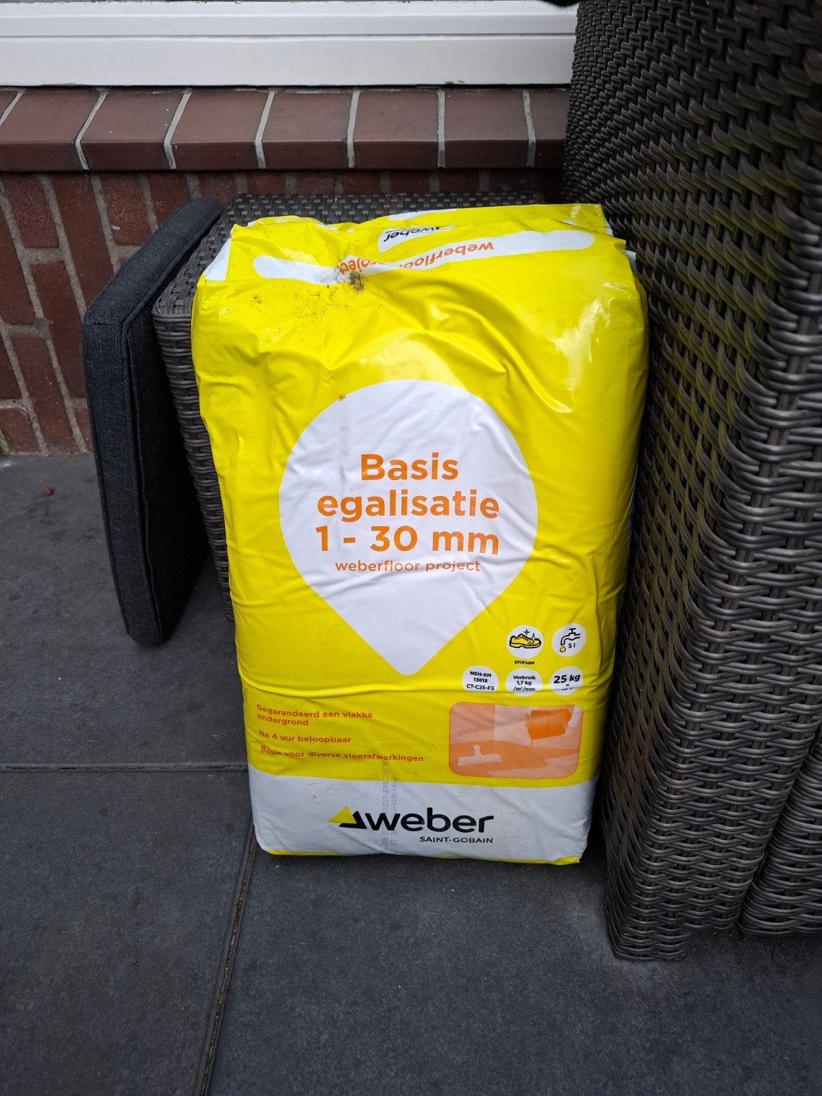 Weber Egaline Basis Egalisatie 1-30 mm - 25 kg, Ophalen, Nieuw