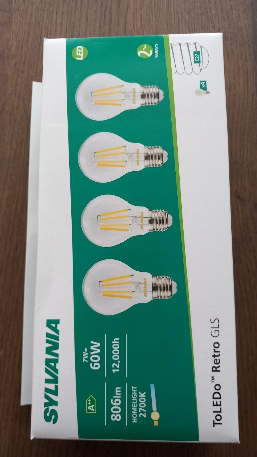 Sylvania Toledo Retro GLS LED Lampen E27 7W = 60 W (4 stuks), Ophalen of Verzenden, Nieuw