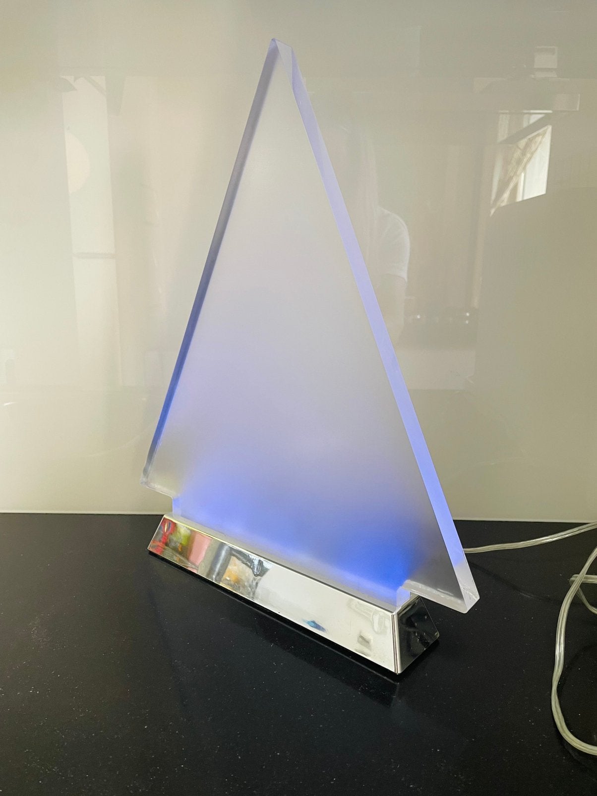 1990’s HABITAT Londen design Lamp, Blauw, 42 cm, Ophalen of Verzenden, Zo goed als nieuw