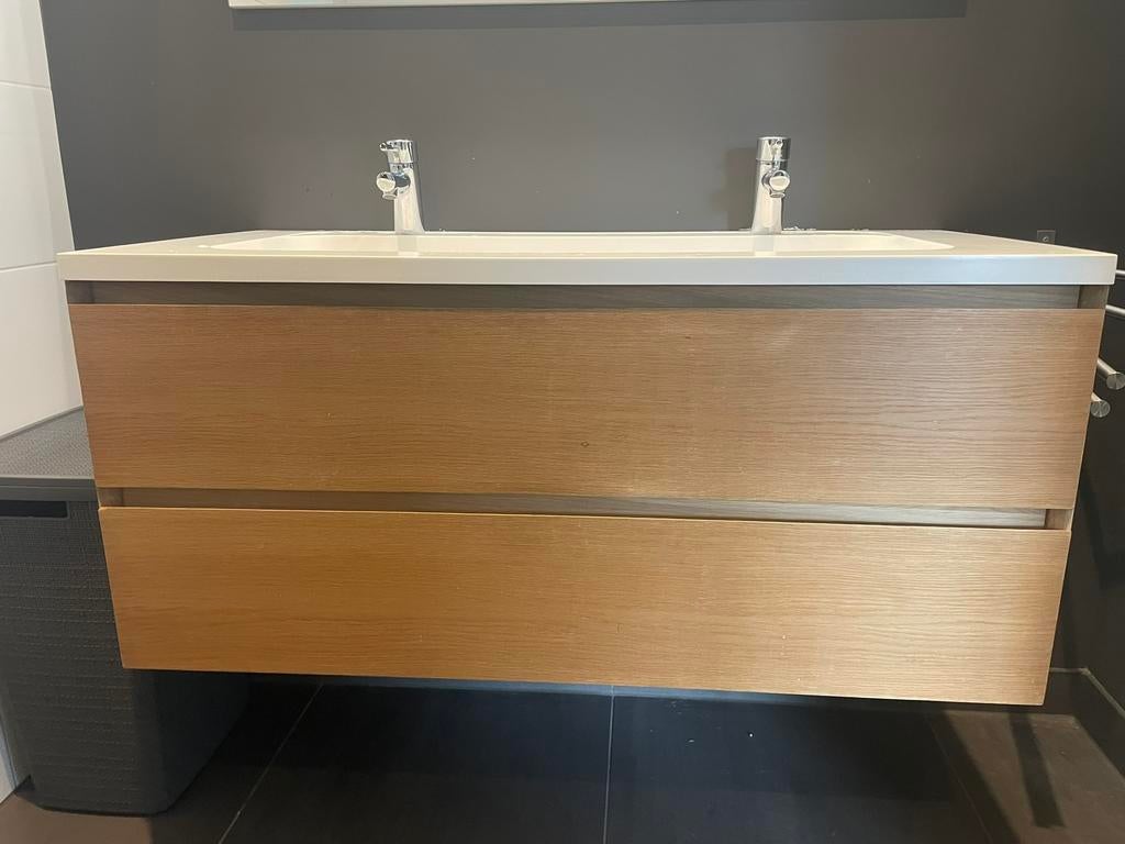 Balmani badkamermeubel eiken fineer, Ophalen, Gebruikt, 100 tot 150 cm, Minder dan 100 cm