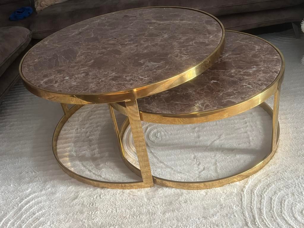 Salon tafel’s, Huis en Inrichting, Tafels | Salontafels, Ophalen, Gebruikt, 50 tot 100 cm, 50 tot 75 cm