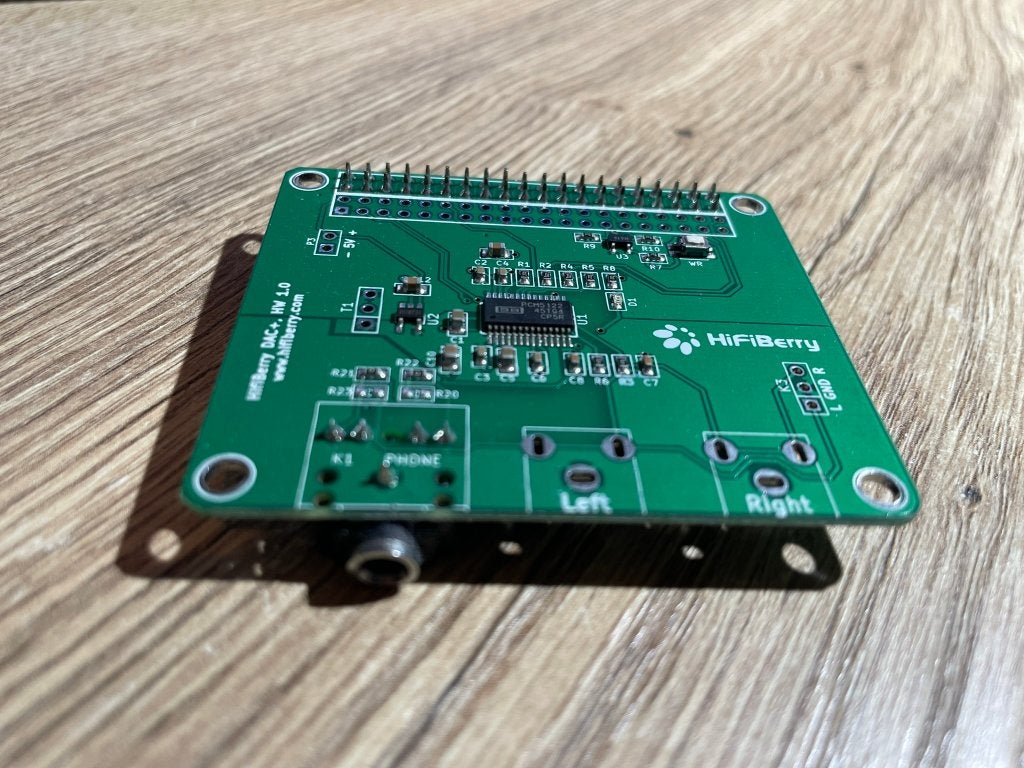 HifiBerry DAC+ audio board for RaspBery PI, Computers en Software, Ophalen of Verzenden, Zo goed als nieuw, Onbekend