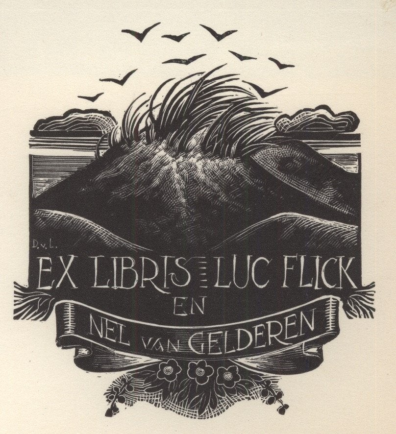 0262 Ex Libris Nederland : Dirk Govert van Luijn, 1946, Verzenden, Ex libris