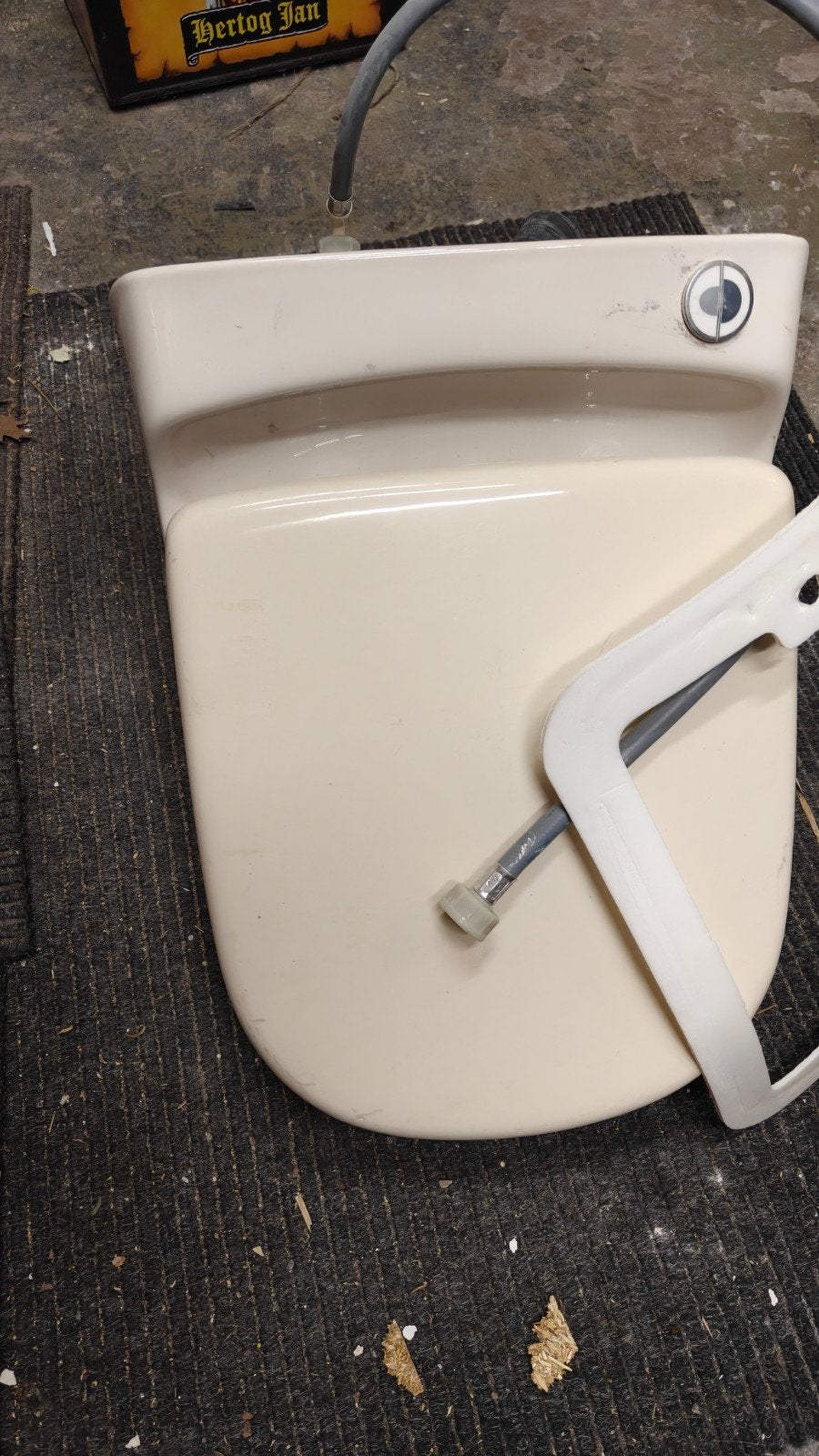 Sanibroyeur toilet wc met frame - Compact en functioneel, Ophalen of Verzenden, Gebruikt, Toilet