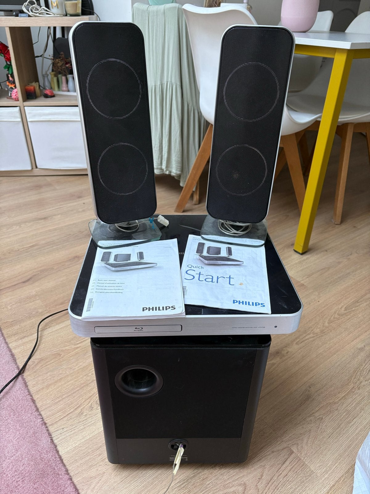 Philips Home Cinema HTS2700/12 - Luidsprekers en Subswoofer, Ophalen, Philips, Gebruikt, 2.1-systeem