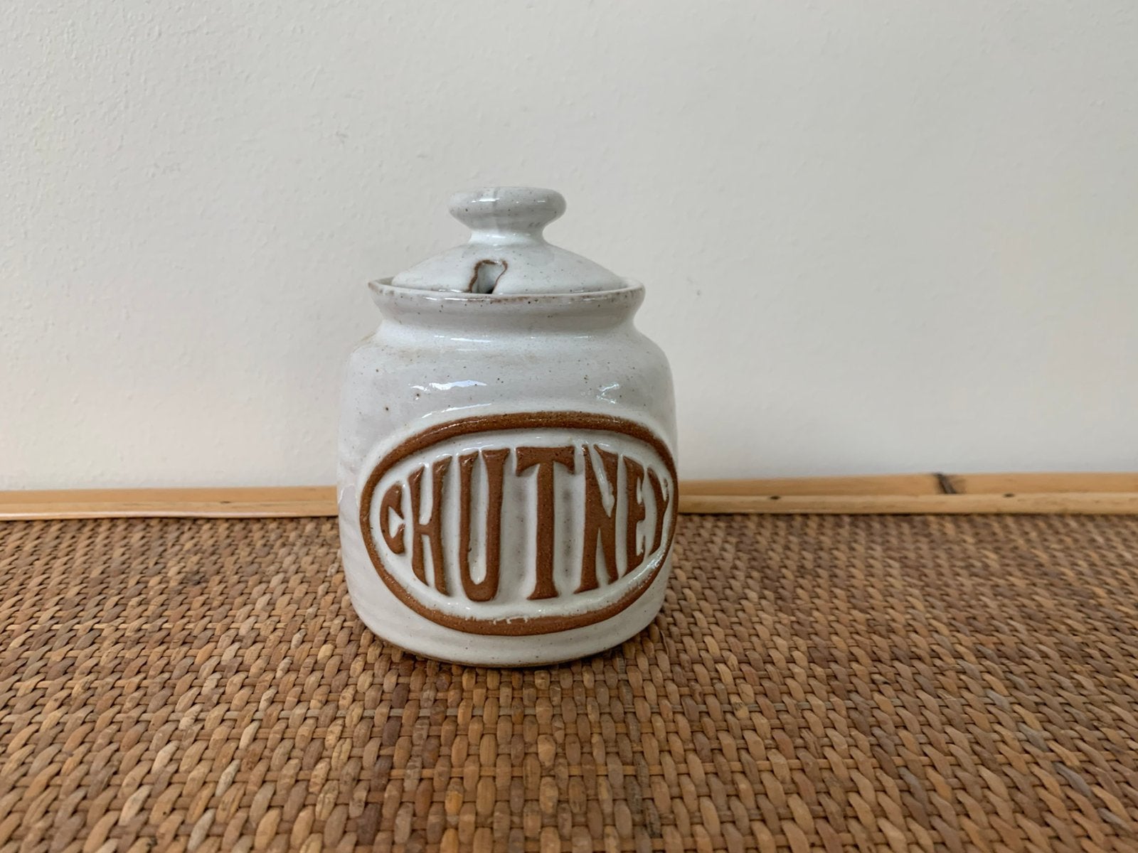 Chutney aardewerken potje, Antiek en Kunst, Antiek | Keramiek en Aardewerk, Ophalen of Verzenden