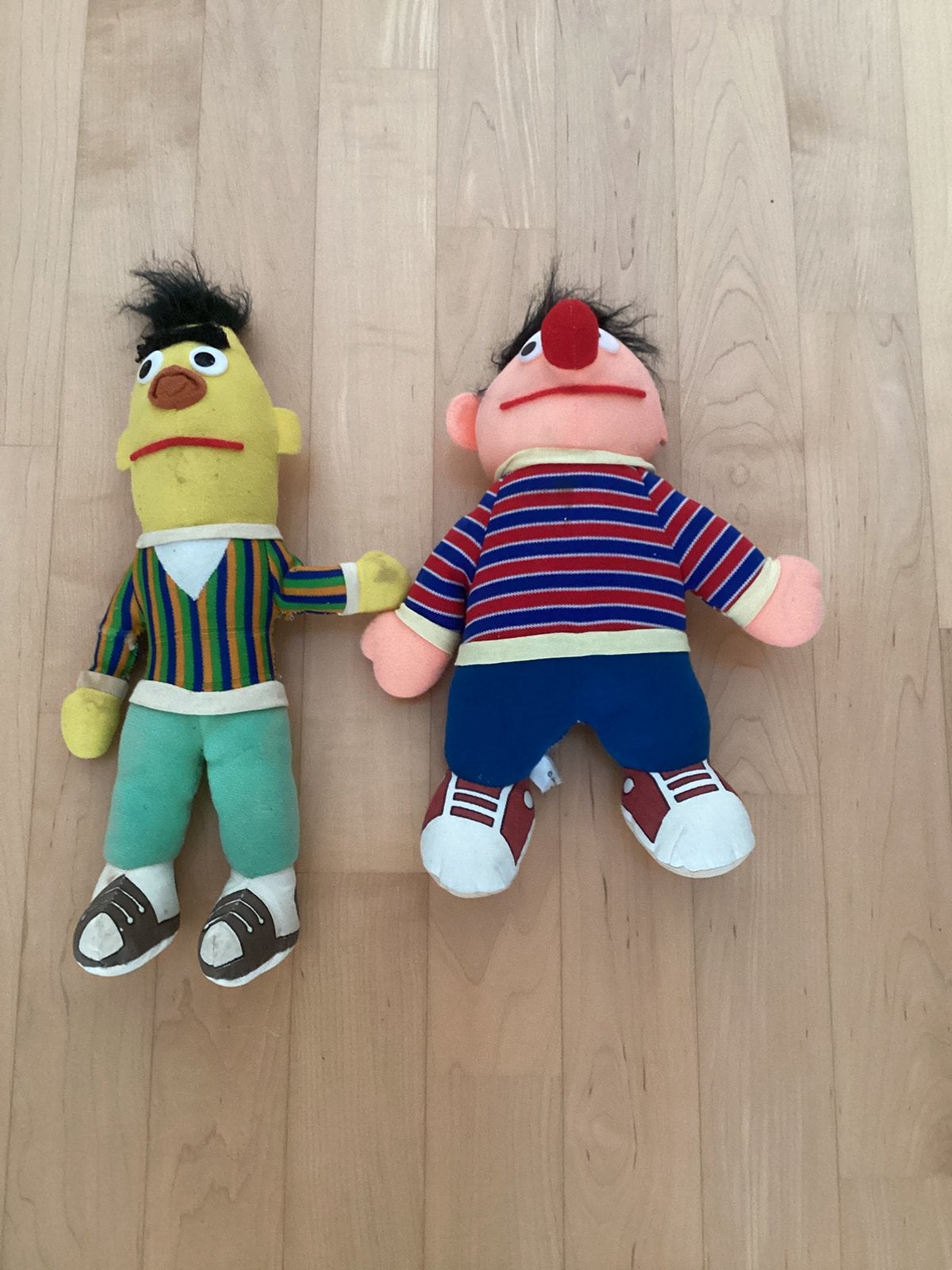 Bert en Ernie poppen, Kinderen en Baby's, Speelgoed | Knuffels en Pluche, Overige karakters, Ophalen of Verzenden, Gebruikt, Overige typen