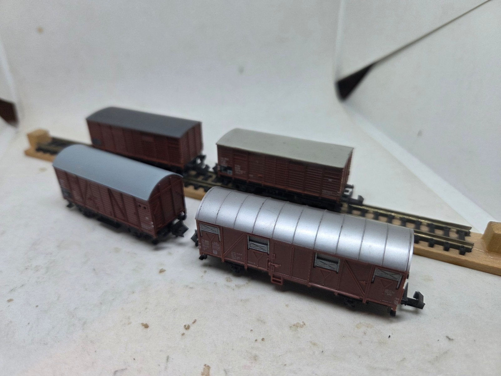 Goederenwagons 4 stuks setprijs, Overige merken, Gebruikt, Gelijkstroom, Wagon