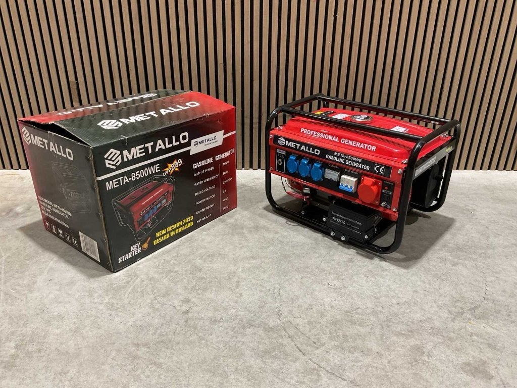 Metallo Meta-8500WE Stroomgenerator Nieuw‼️, Ophalen, Elektrisch startend, Benzine, Nieuw