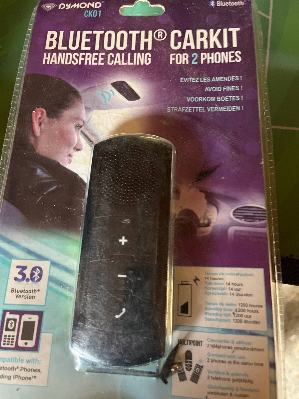 Dymond CK01 Bluetooth Carkit - Handsfree Bellen, Auto diversen, Ophalen of Verzenden, Nieuw