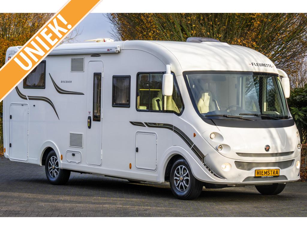 Fleurette Discover 75 LMF Queensbed en hefbed 180PK Euro6, Caravans en Kamperen, Campers, Ringverwarming, Fiat, Airbags, Afzuigkap