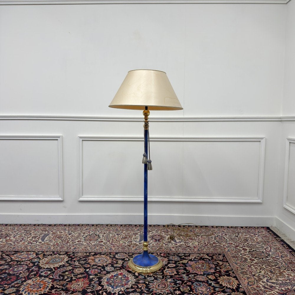 Italiaanse Pr. Gilt Vloerlamp met touwen, Ophalen