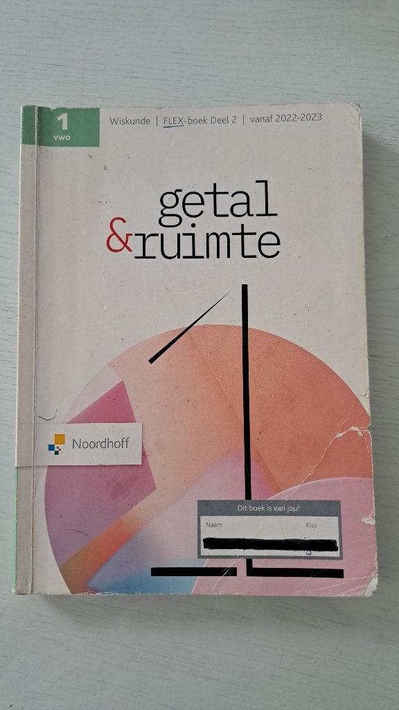 Wiskunde boek 1 VWO deel 2, Boeken, Ophalen of Verzenden, Gelezen, VWO, Wiskunde A