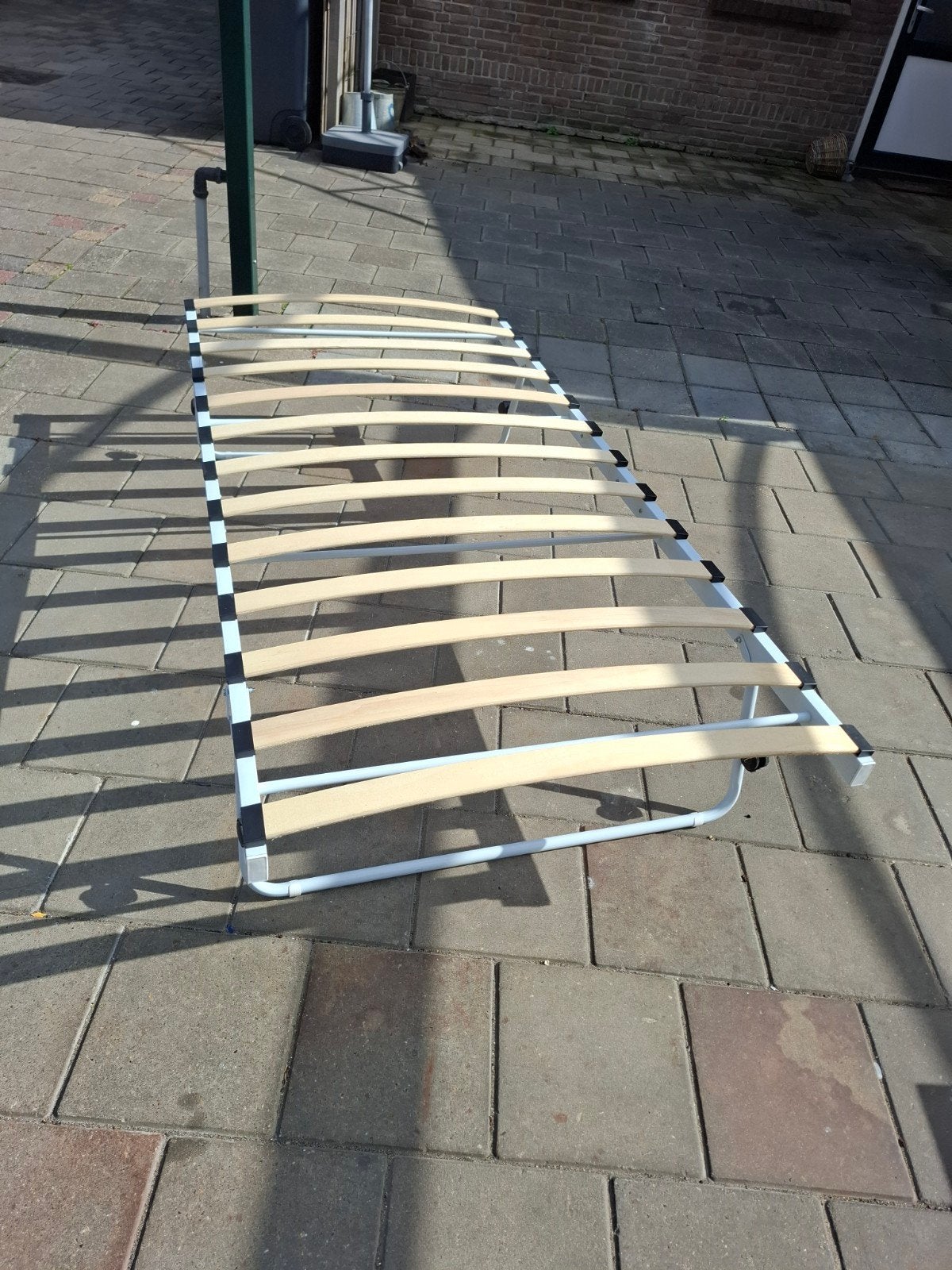 eenpersoons onderschuifbed, Huis en Inrichting, Ophalen, 90 cm, Eenpersoons, Wit