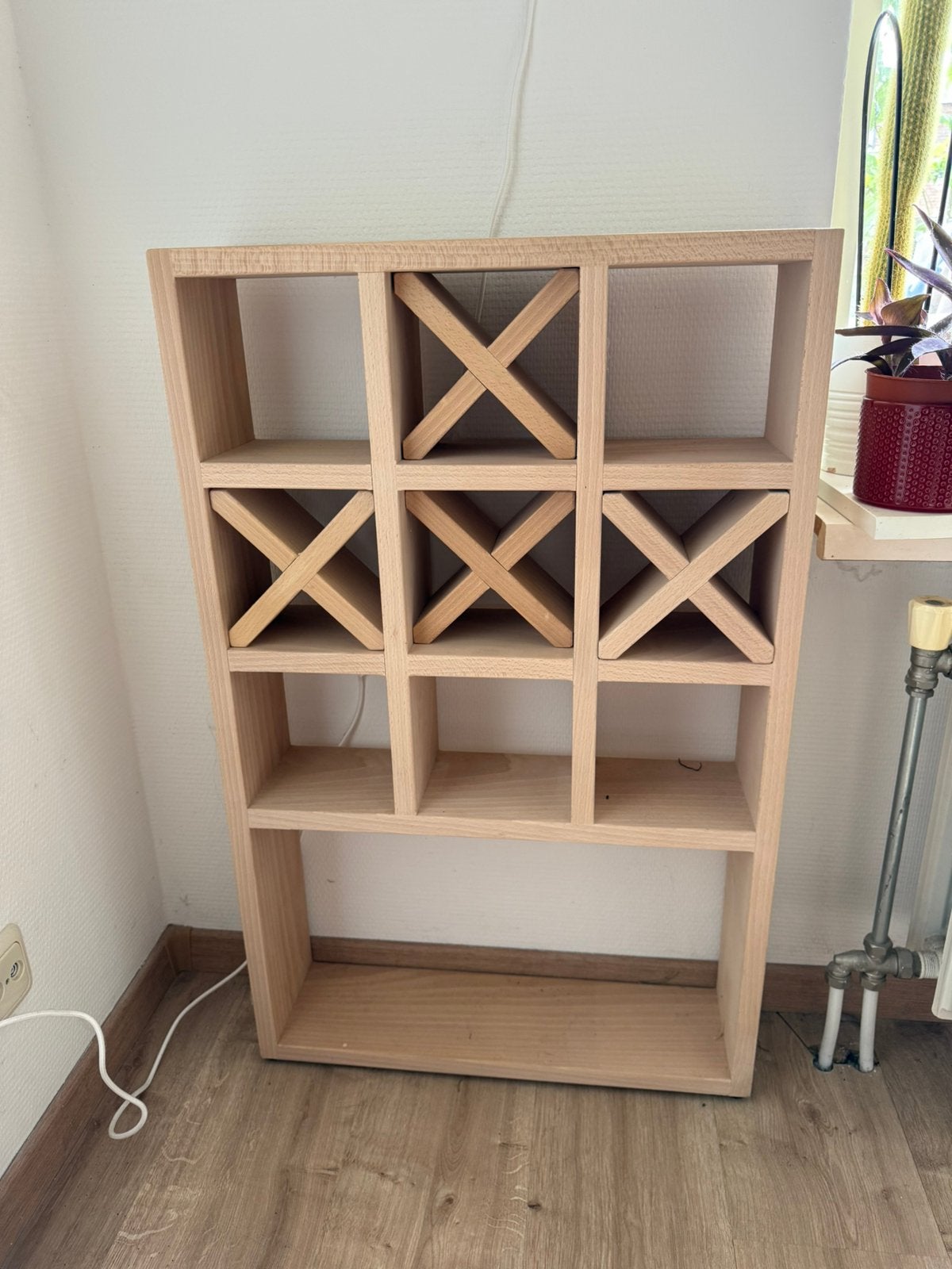 Wall rack/wall cabinet  (solid wood), Huis en Inrichting, Woonaccessoires | Wandplanken en Boekenplanken, Ophalen, Zo goed als nieuw